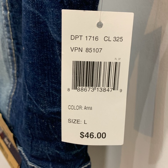 Women’s AMETHYST JEANS denim vest size L Y2K - Picture 2 of 5